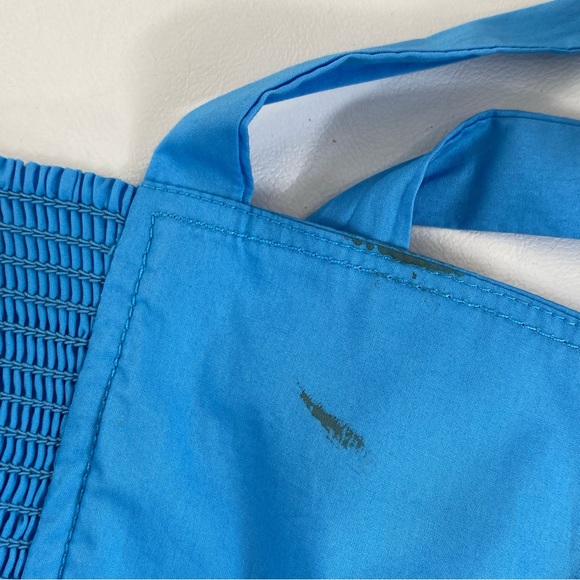 Nicholas Tatianna Tie Strap Cotton Midi Dress In Swim - Blue US 6 - Picture 9 of 9